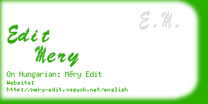edit mery business card